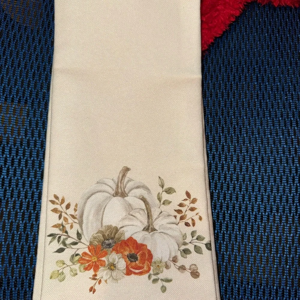 Floral Pumpkin Decorative Towel 2pack